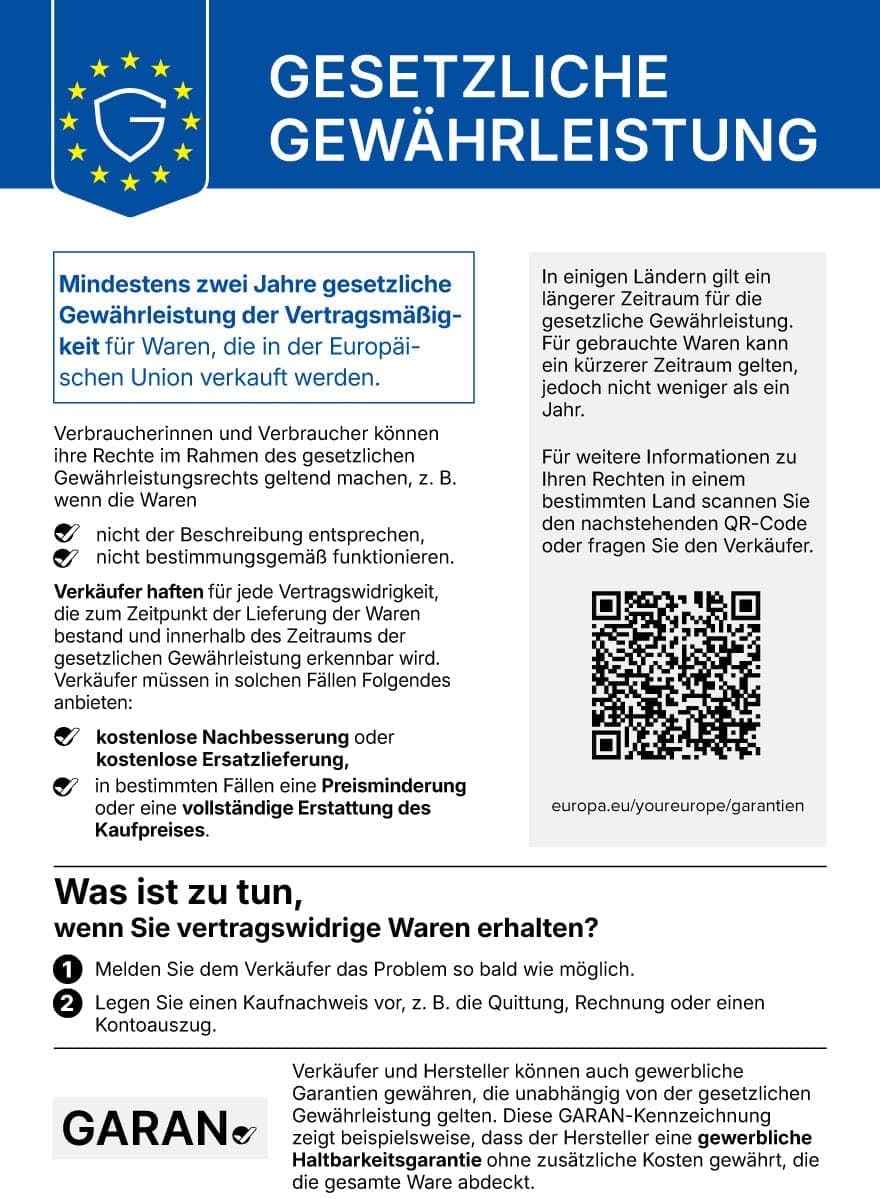 Gewährleistung oder GARAN: Was gilt?