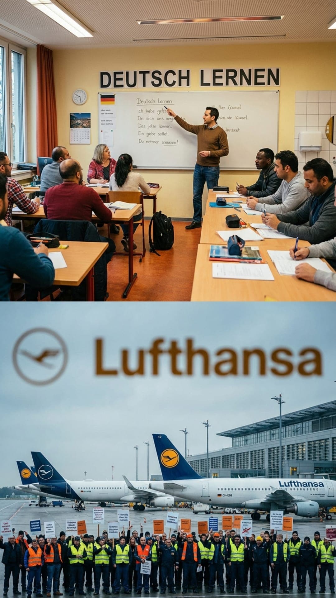 تقييد دورات الاندماج وإضراب لوفتهانزا.. ملخص أخبار اليوم