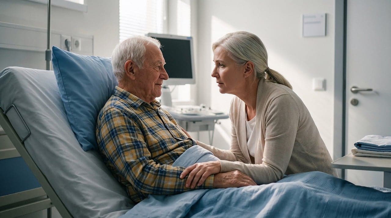 الرعاية الحساسة ثقافياً لا تُؤتمت nurse elderly patient hand Germany hospital empathy